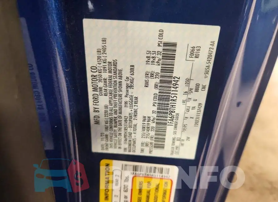 1FA6P8TH1R5114942 Photo# 12
