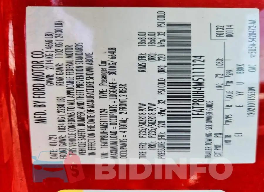 1FATP8UH4M5111124 Photo# 13