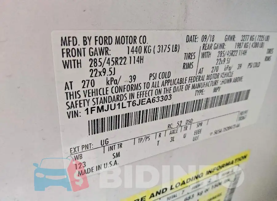 1FMJU1LT6JEA63303 Photo# 13