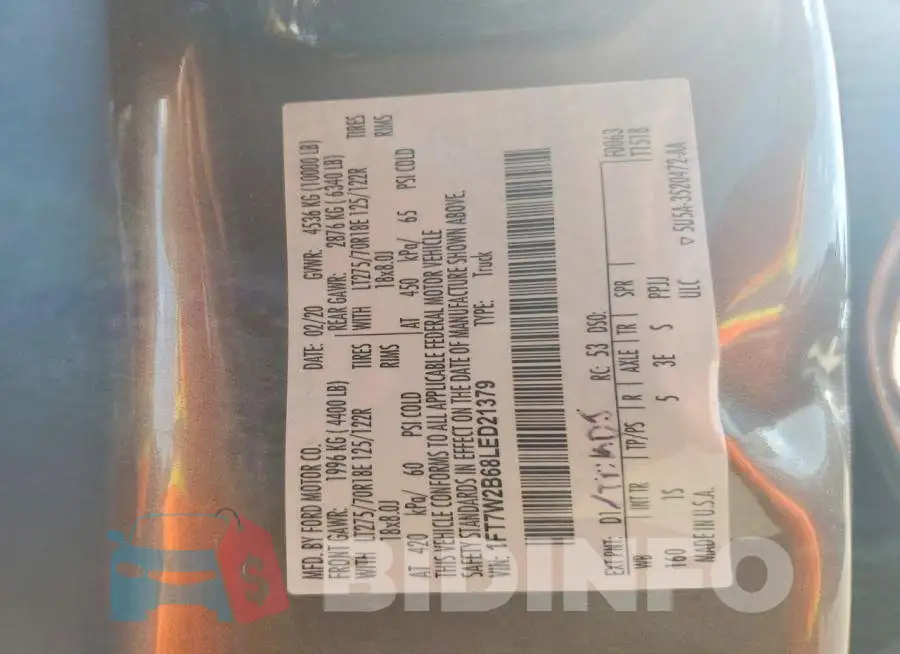 1FT7W2B68LED21379 Photo# 12