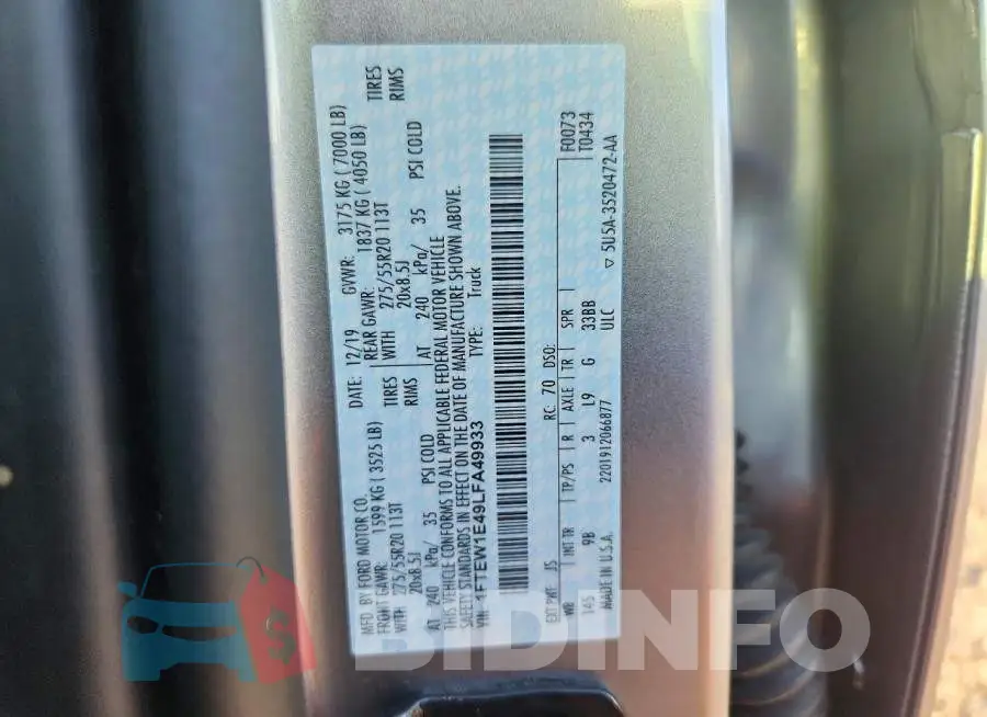 1FTEW1E49LFA49933 Photo# 12