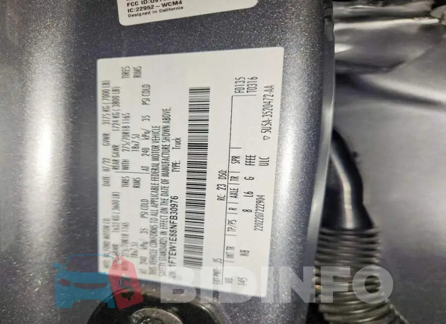 1FTEW1E88NFB30976 Photo# 12
