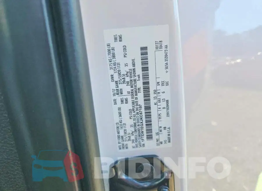 1FTEW1EGXJKC67197 Photo# 12