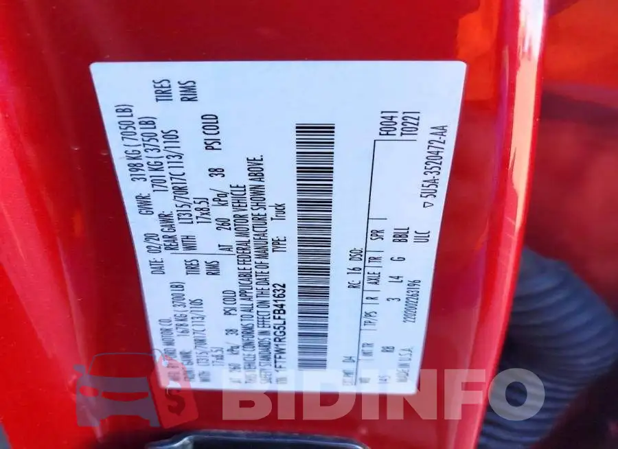 1FTFW1RG5LFB41632 Photo# 12
