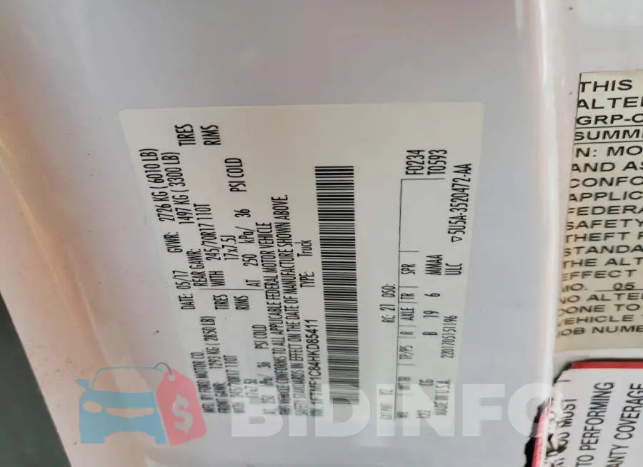 1FTMF1C84HKD85411 Photo# 12