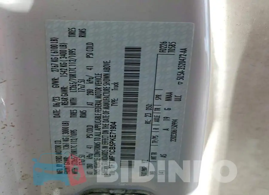 1FTMF1CB5PKE71904 Photo# 12