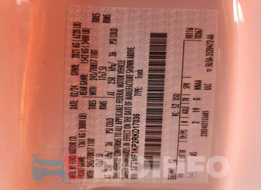 1FTMF1KP2RKD17036 Photo# 12