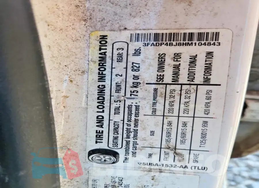 3FADP4BJ8HM104843 Photo# 12