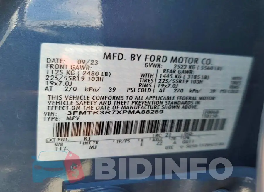 3FMTK3R7XPMA88289 Photo# 14