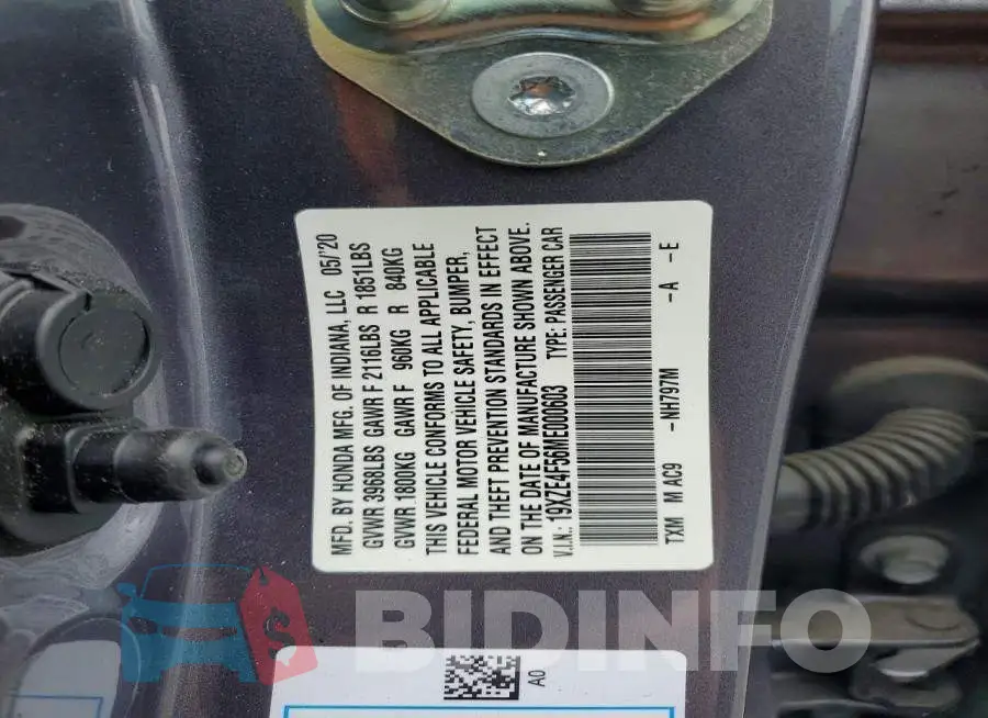 19XZE4F56ME000603 Photo# 12