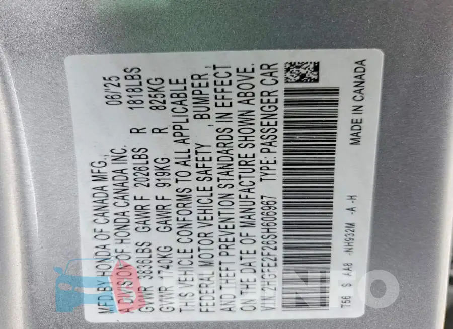 2HGFE2F26SH606967 Photo# 12