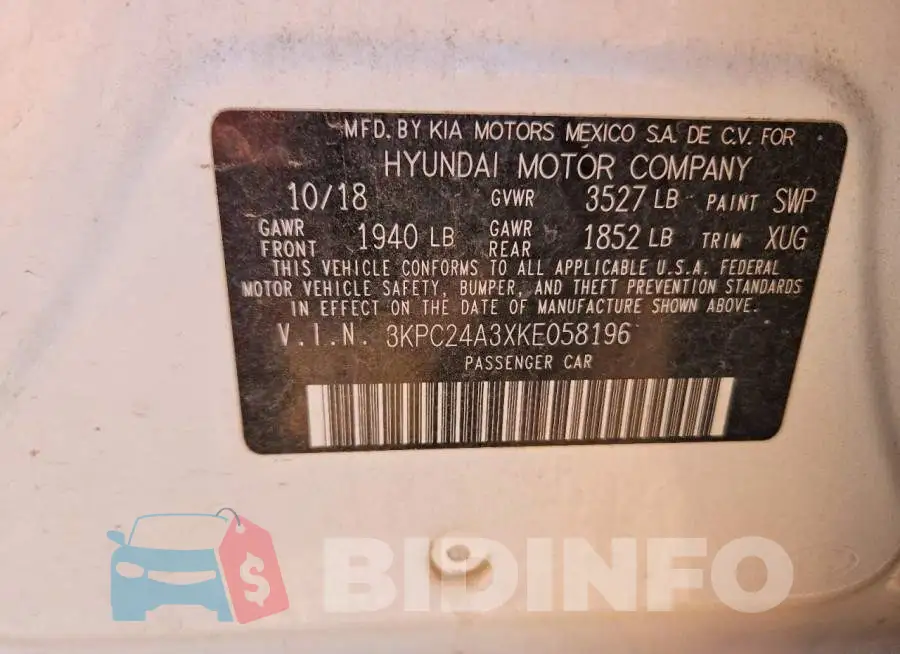 3KPC24A3XKE058196 Photo# 12