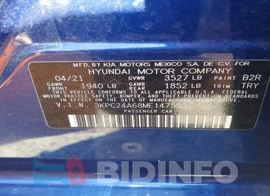 3KPC24A68ME147553 Photo# 13