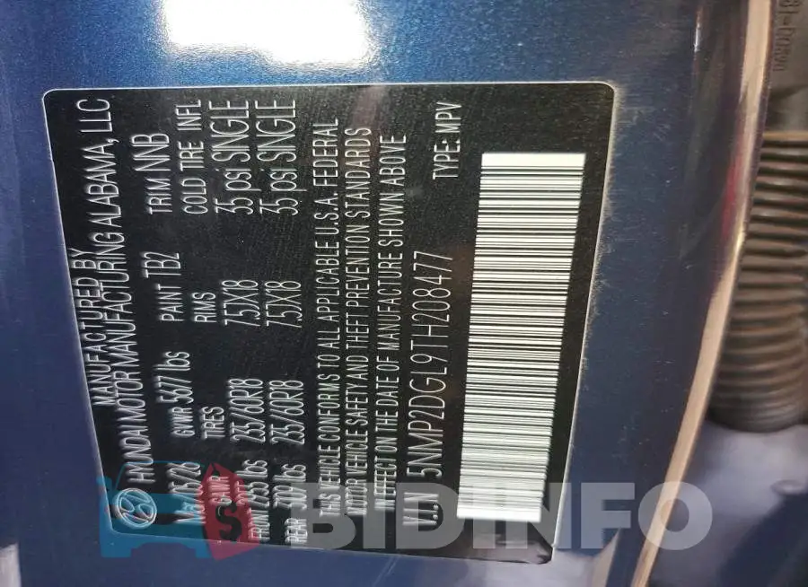5NMP2DGL9TH208477 Photo# 13