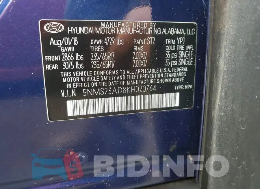 5NMS23AD8KH020764 Photo# 13