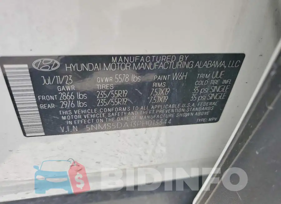 5NMS5DA13PH013344 Photo# 13