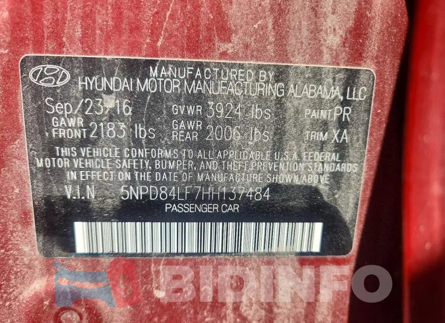 5NPD84LF7HH137484 Photo# 12