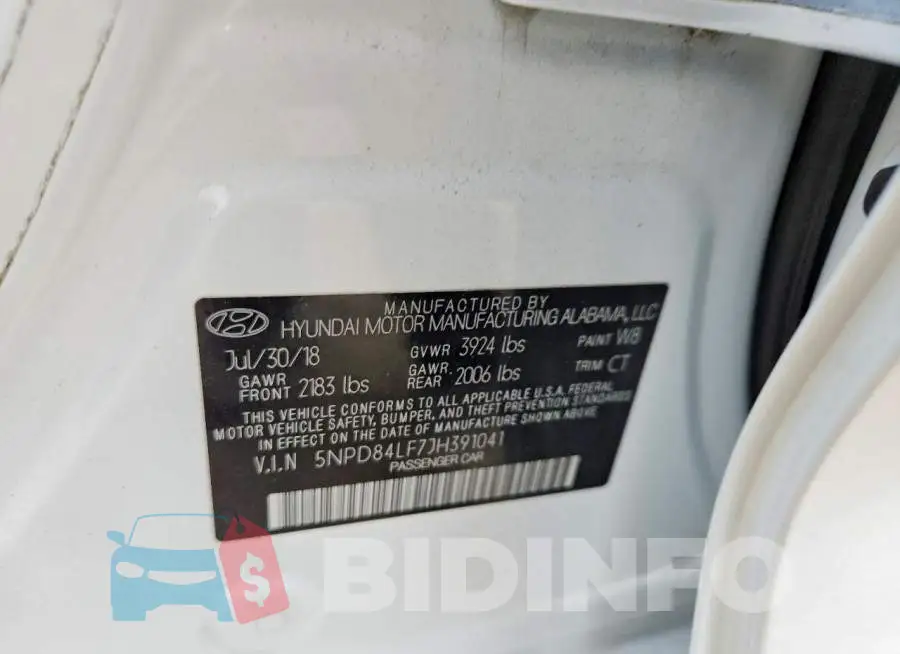 5NPD84LF7JH391041 Photo# 13