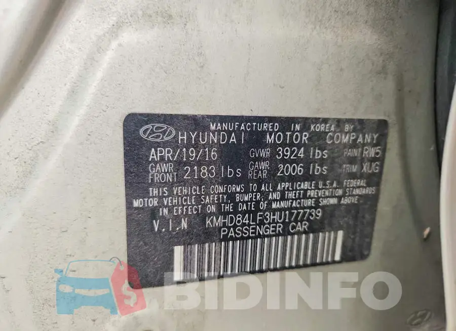 KMHD84LF3HU177739 Photo# 12