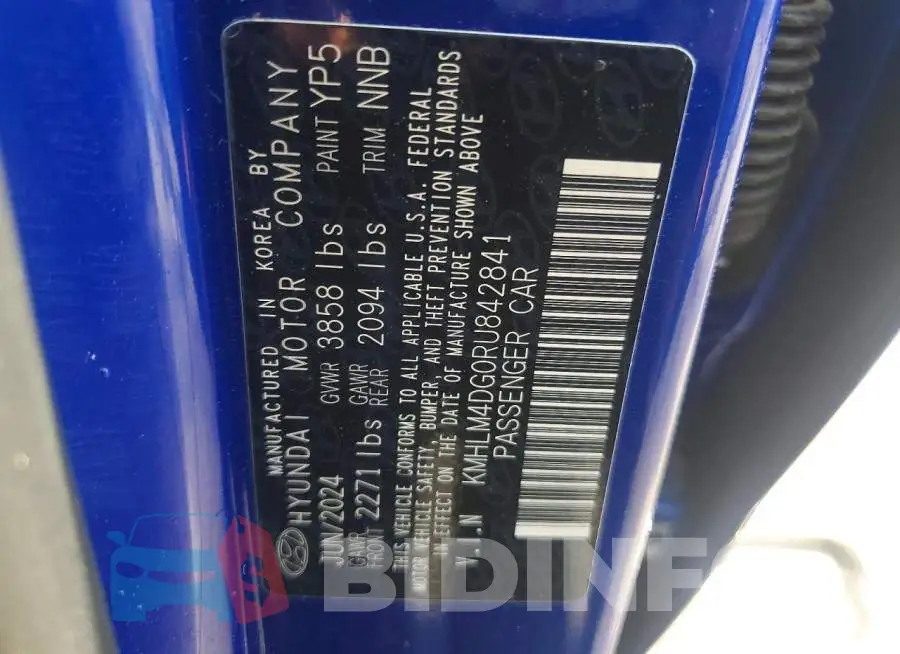 KMHLM4DG0RU842841 Photo# 12