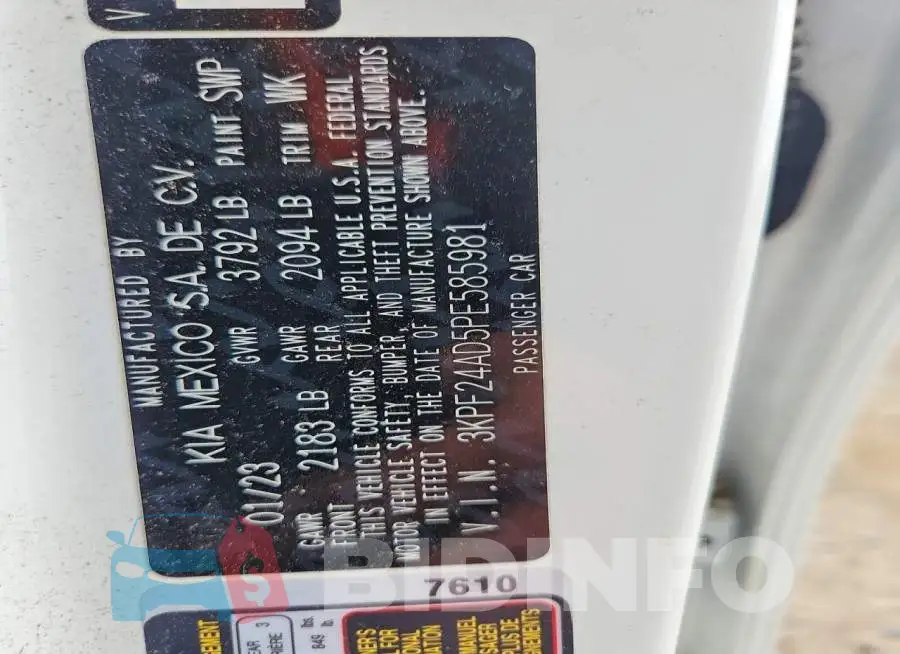 3KPF24AD5PE585981 Photo# 12
