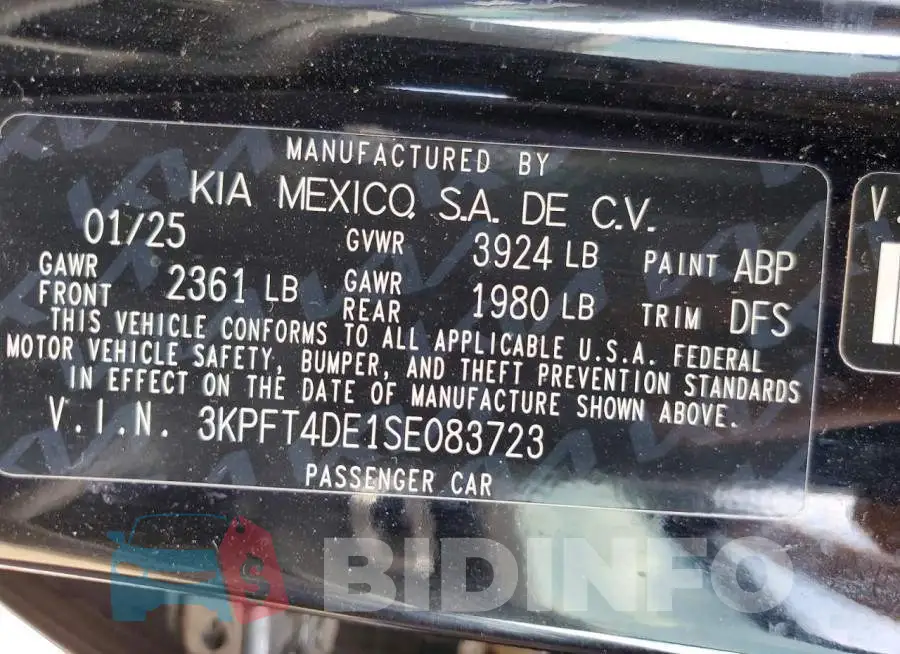 3KPFT4DE1SE083723 Photo# 12