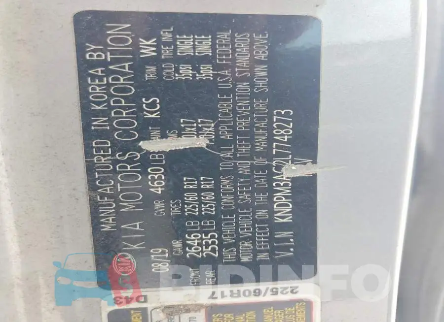 KNDPM3AC2L7748273 Photo# 13
