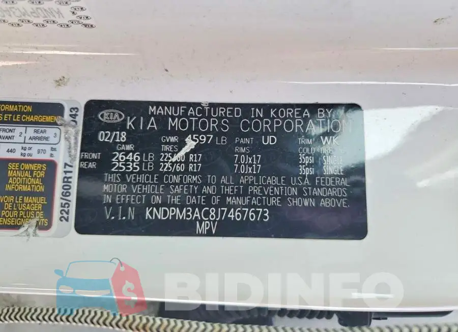 KNDPM3AC8J7467673 Photo# 13