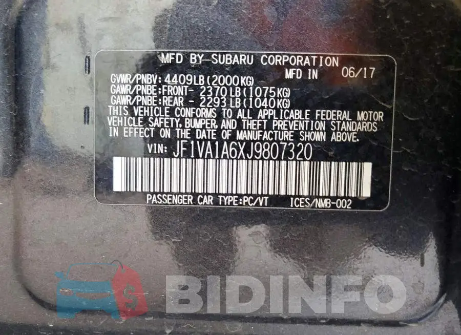 JF1VA1A6XJ9807320 Photo# 13