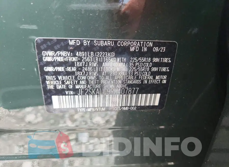 JF2SKALC9RH407877 Photo# 12