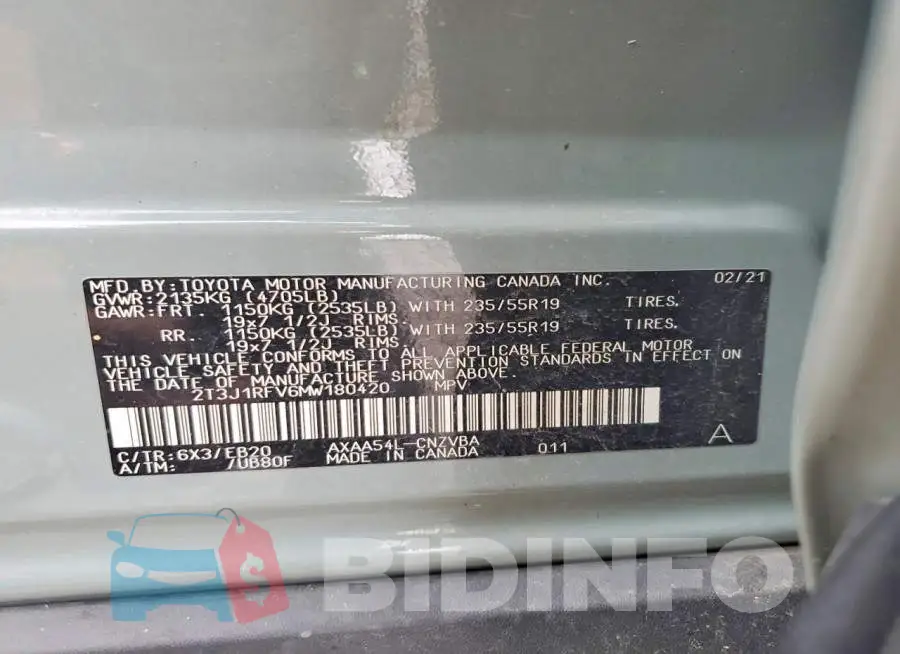 2T3J1RFV6MW180420 Photo# 13