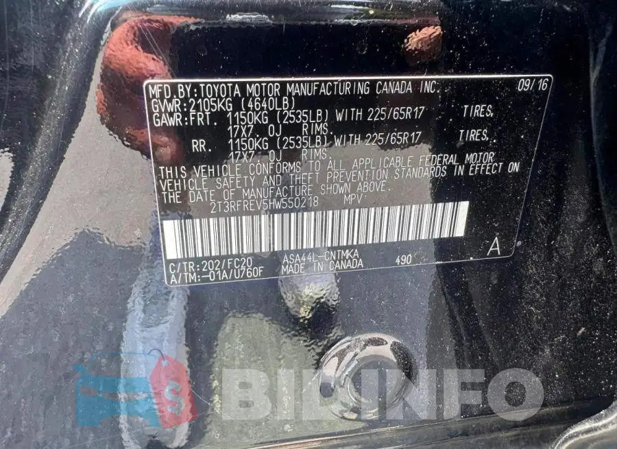 2T3RFREV5HW550218 Photo# 12