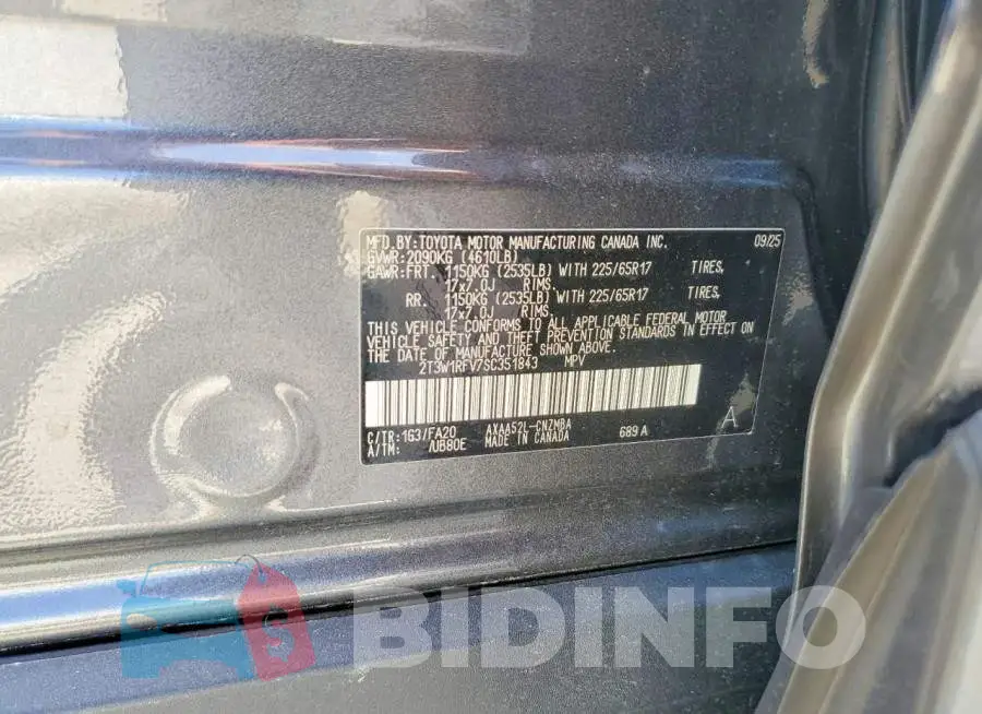 2T3W1RFV7SC351843 Photo# 12