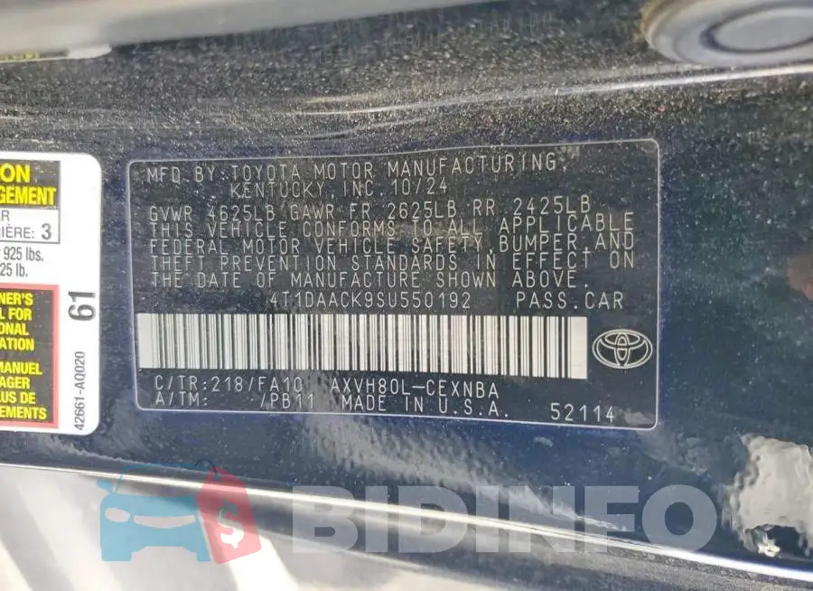 4T1DAACK9SU550192 Photo# 13