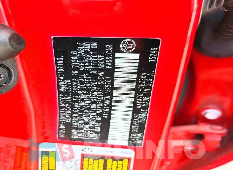 4T1G11AK3LU375701 Photo# 12