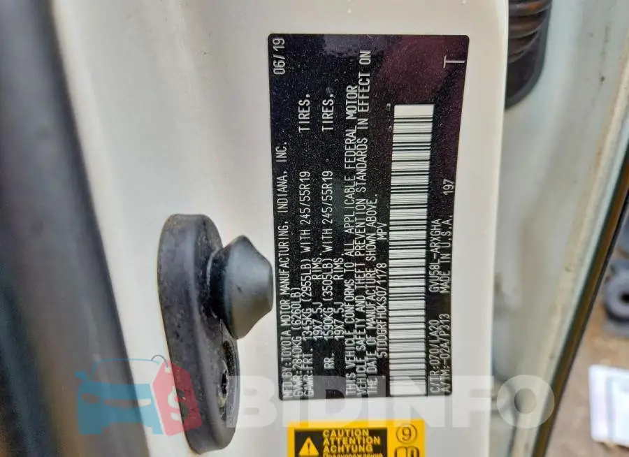 5TDDGRFH0KS071178 Photo# 13