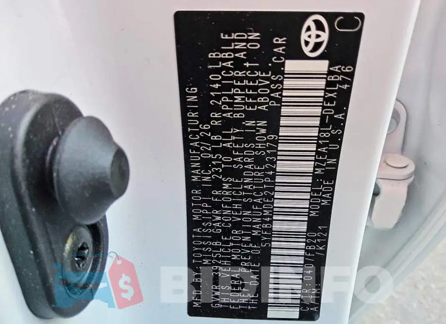 5YFB4MDE2TP423179 Photo# 12