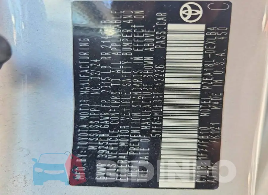 5YFB4MDE3RP142226 Photo# 12