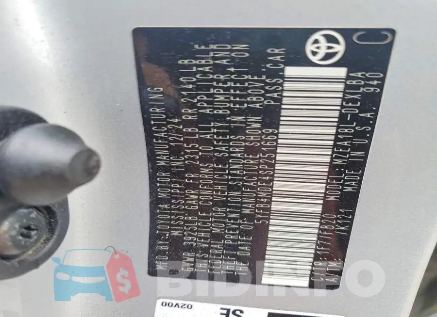 5YFB4MDE4SP251669 Photo# 12