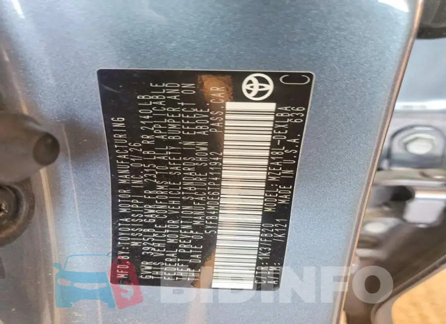 5YFB4MDE6TP411942 Photo# 13