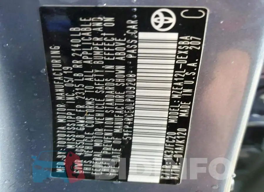 5YFP4RCE0LP009208 Photo# 14