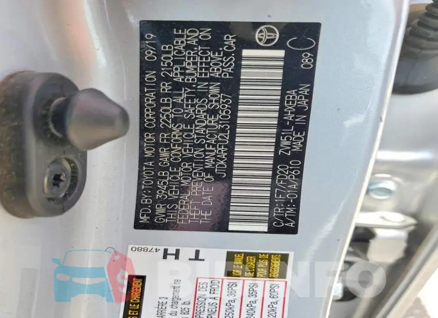 JTDKARFU2L3105937 Photo# 12