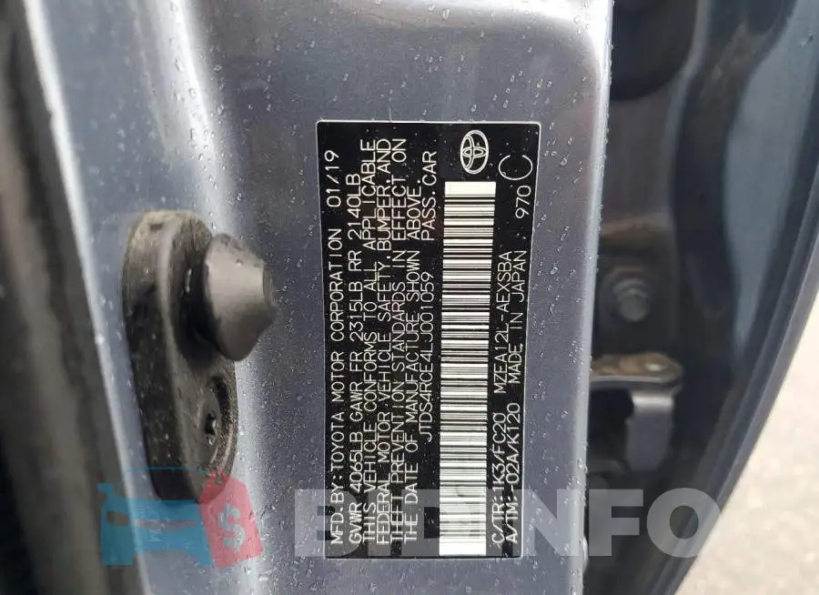 JTDS4RCE4LJ001059 Photo# 12