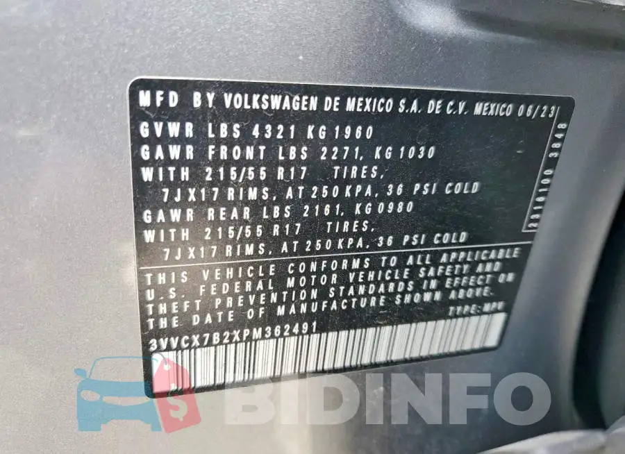 3VVCX7B2XPM362491 Photo# 13