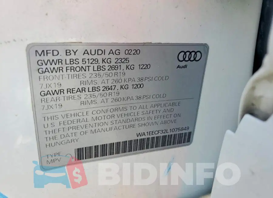 WA1EECF32L1075849 Photo# 13