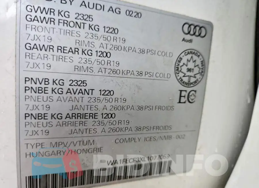 WA1FECF3XL1077059 Photo# 14