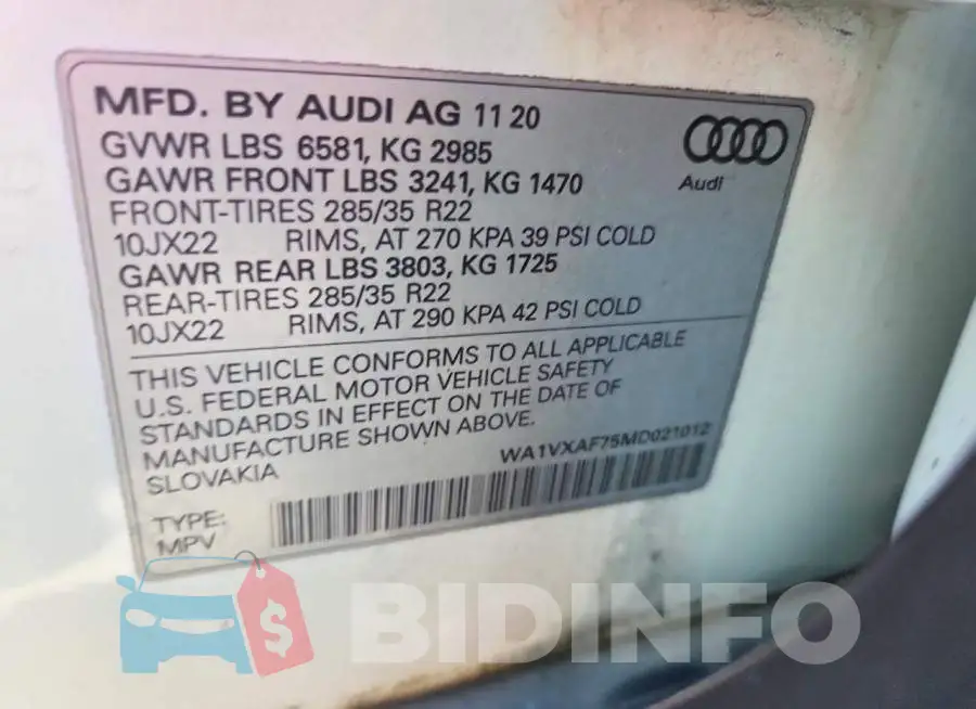 WA1VXAF75MD021012 Photo# 12