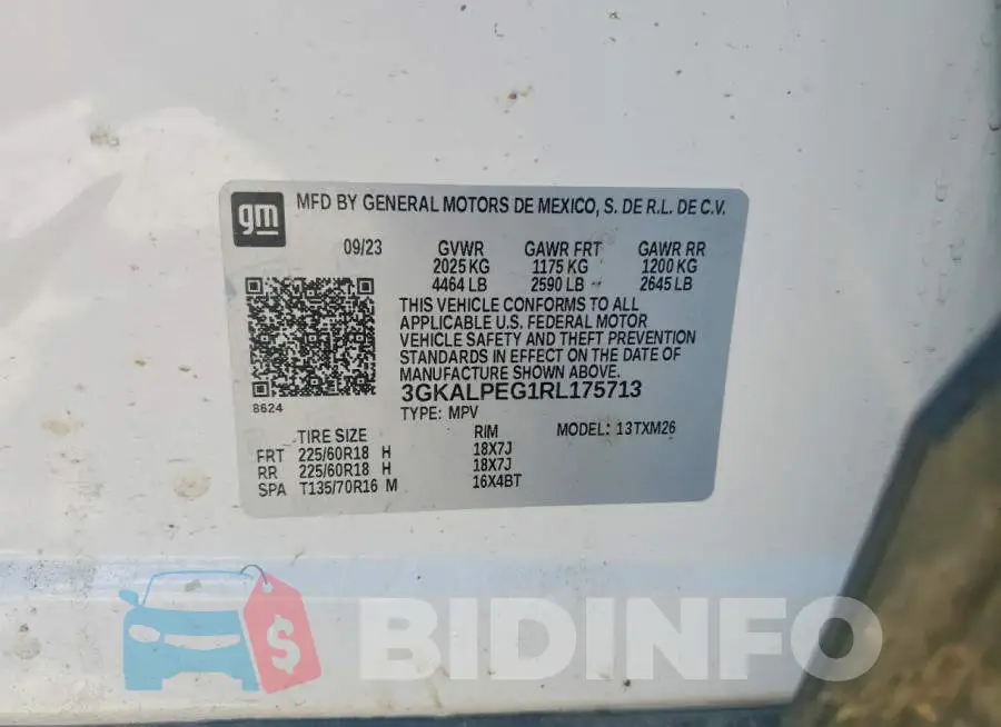 3GKALPEG1RL175713 Photo# 12