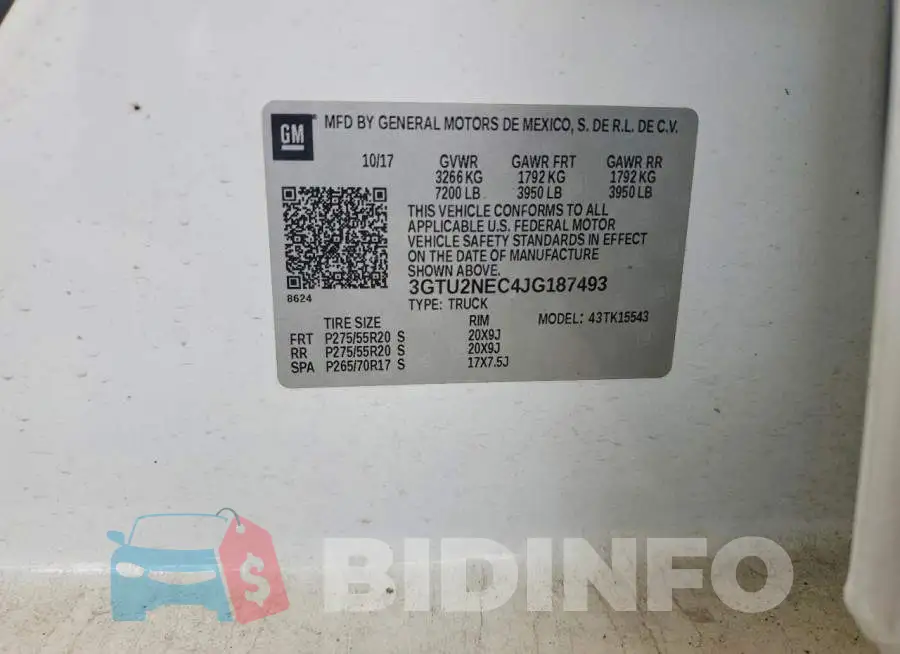 3GTU2NEC4JG187493 Photo# 12