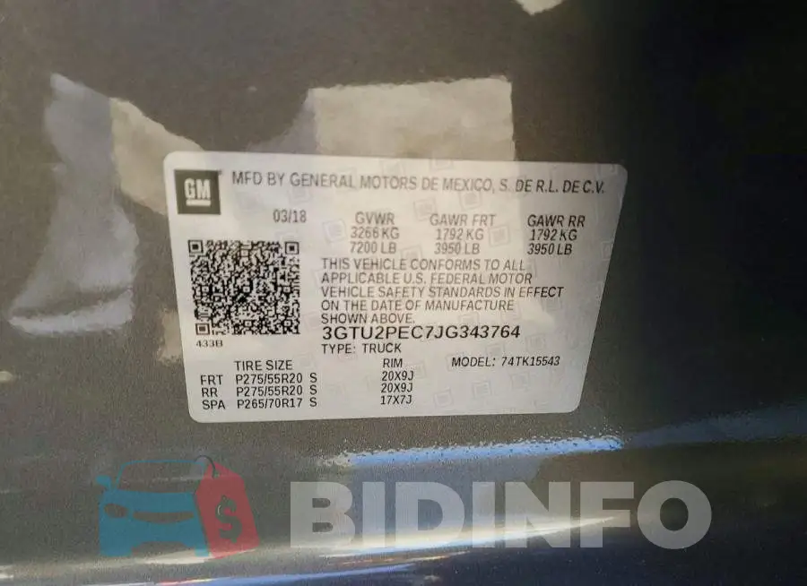 3GTU2PEC7JG343764 Photo# 12